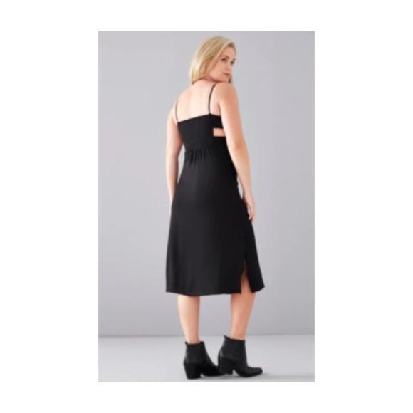 Satin Sleep Dress, Black, 8 - Picture 4 of 6